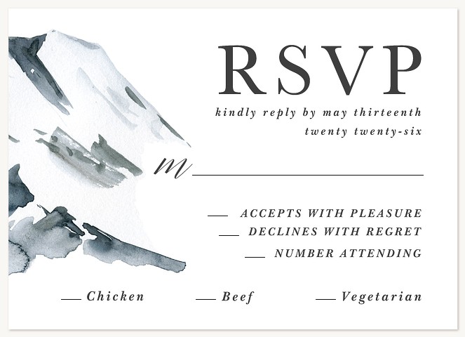 Mountainscape Wedding RSVP Cards