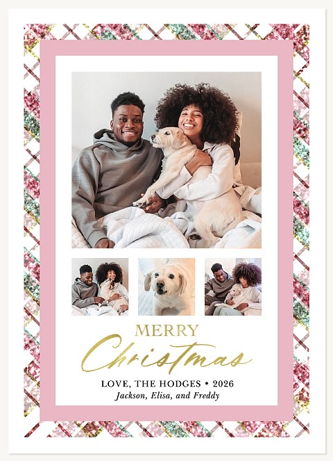 Dazzling Tartan Personalized Holiday Cards
