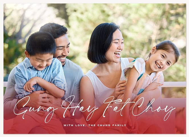 Elegant Ombre Chinese New Year Cards