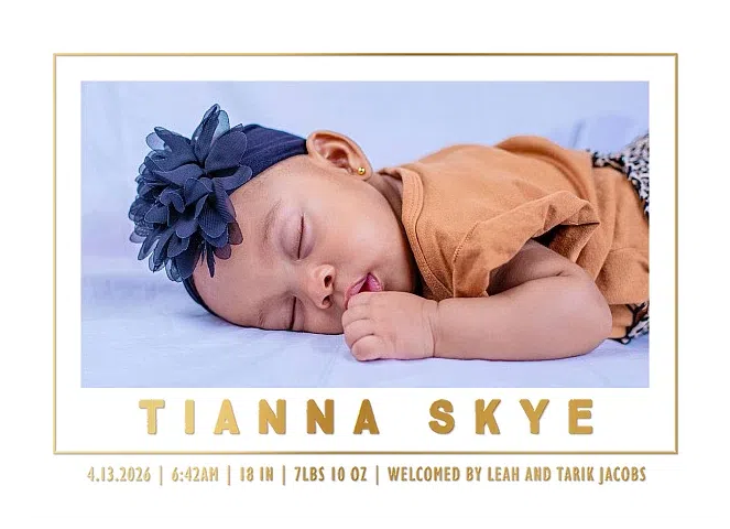 Wonderful Shine Baby Announcements