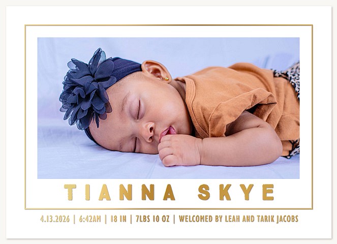 Wonderful Shine Baby Announcements