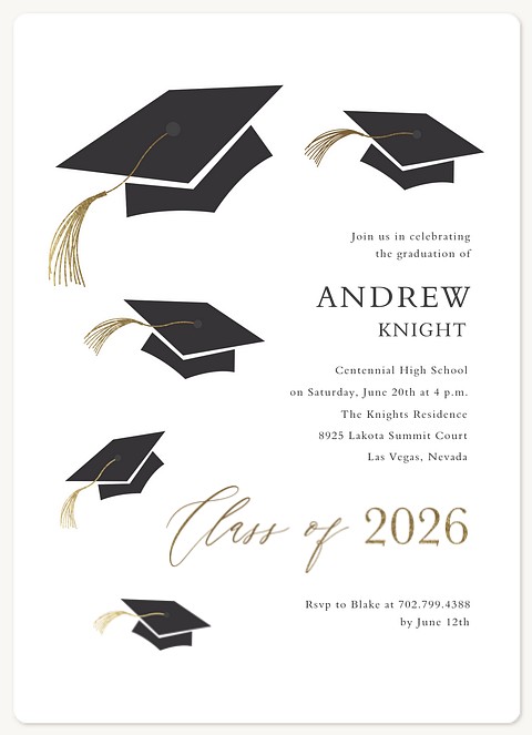 Party Caps Graduation Cards