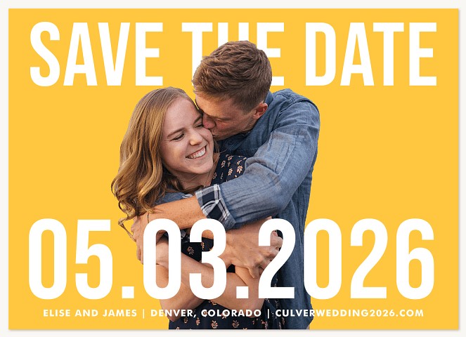 Large Date Save the Date Cards