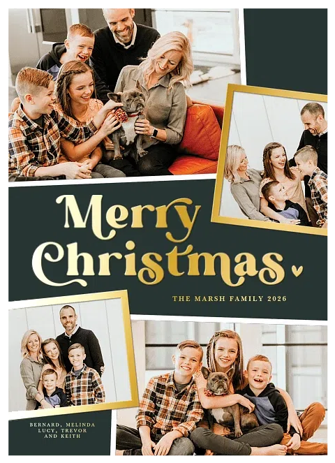 Heartfelt Collage Personalized Holiday Cards