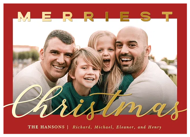 Modern Luxe Personalized Holiday Cards