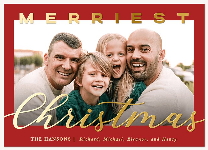 Modern Luxe Personalized Holiday Cards