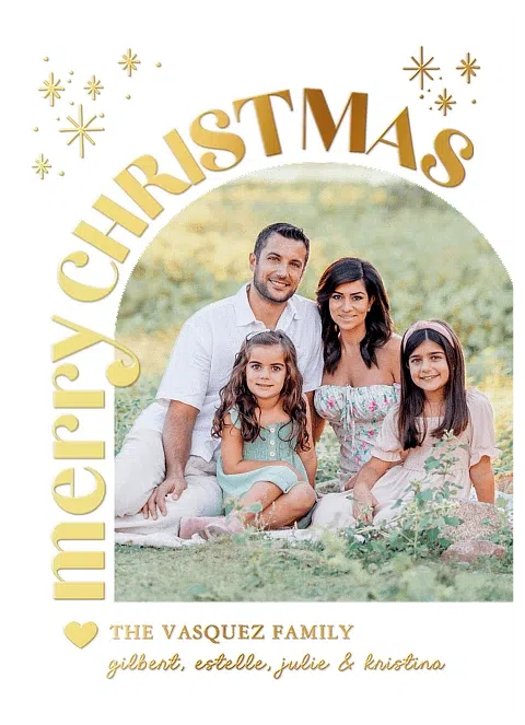 Sparkle Window Personalized Holiday Cards