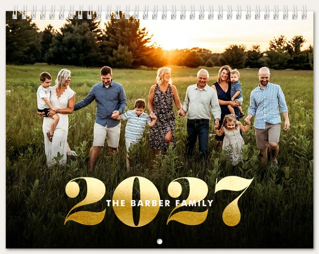 Gilded Year Calendar Personalized Photo Calendars