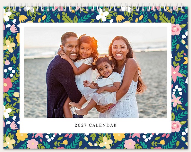Floral Border Calendar Personalized Photo Calendars