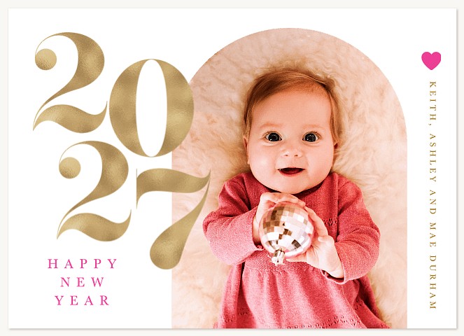 Sheen Year Personalized Holiday Cards