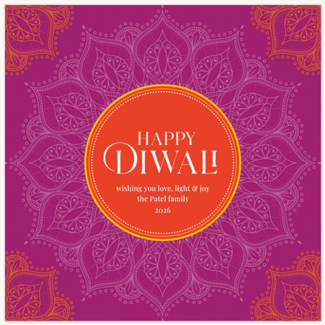 Light Mandala Diwali Holiday Cards