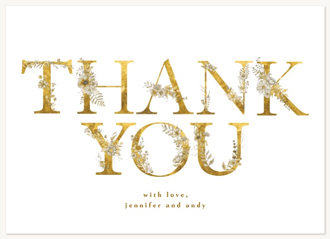 Gilded Letters Thank You Cards 