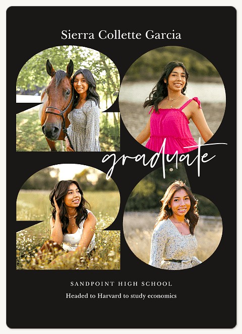 Number Photos Graduation Cards