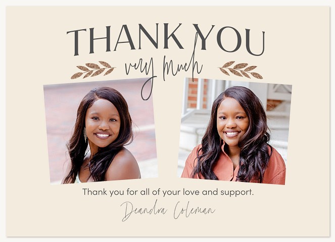 Distinguished Collage Thank You Cards 