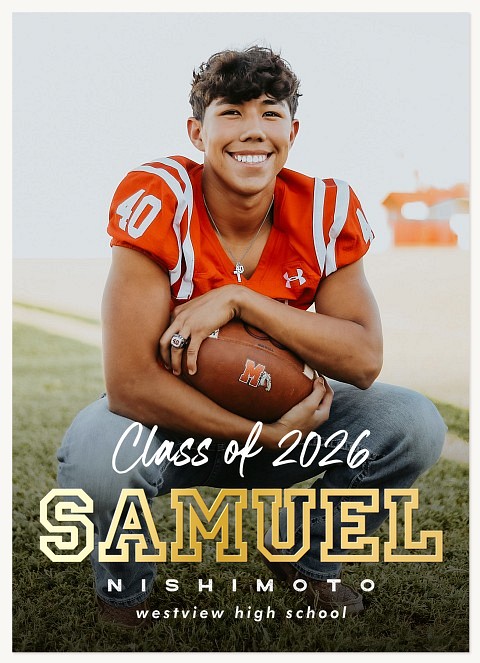 Varsity Name Graduation Cards