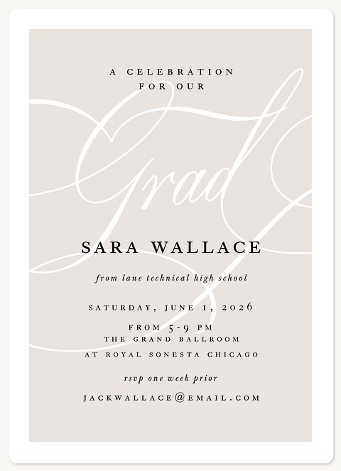 Grad Flourishes Graduation Cards