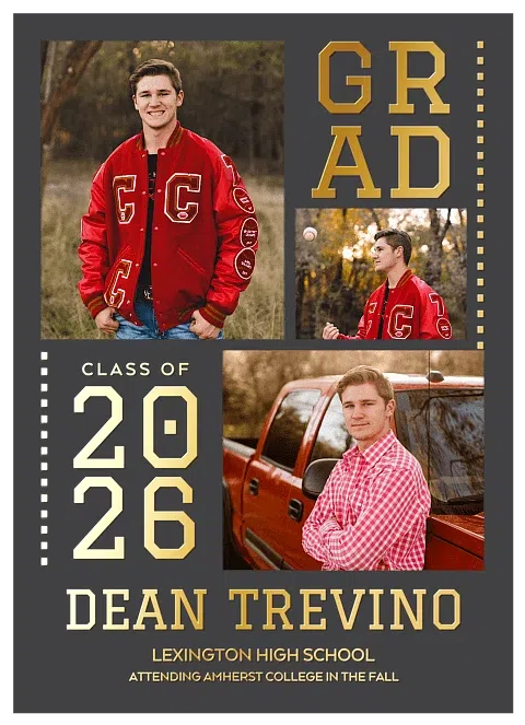 Varsity Shine Graduation Cards