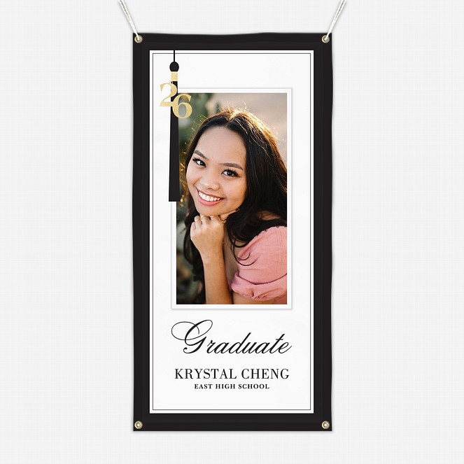 Chic Year Tassel Graduation Banner  Graduation Banners