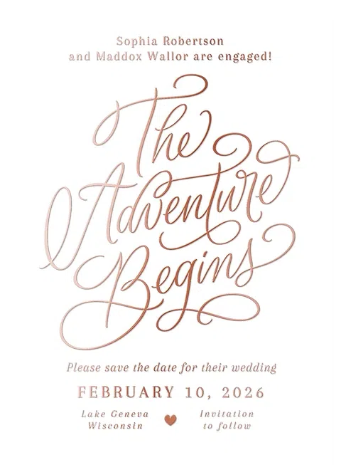 New Adventure Save the Date Cards