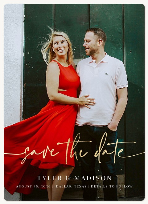 Charming Script Save the Date Magnets