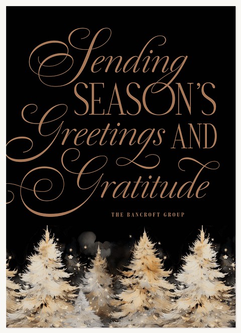 Greetings and Gratitude Business Holiday Cards