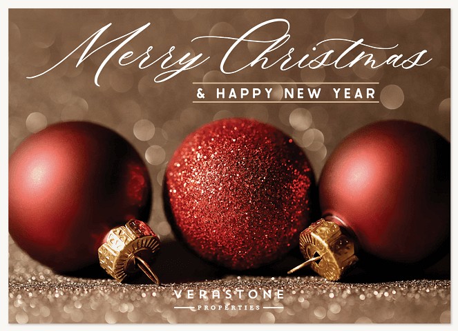 Ornament Trio Business Holiday Cards