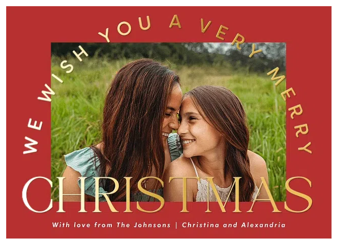 Glowing Arch Personalized Holiday Cards