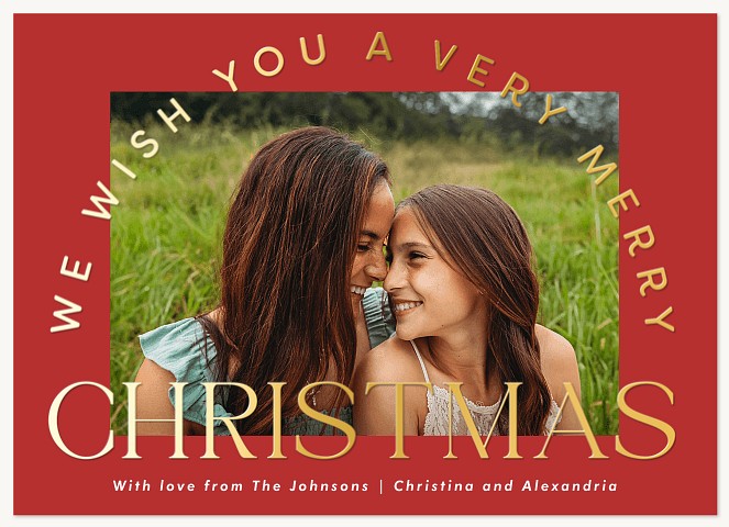 Glowing Arch Personalized Holiday Cards
