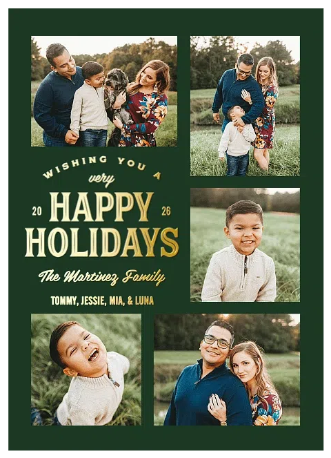 Festive Greetings Personalized Holiday Cards