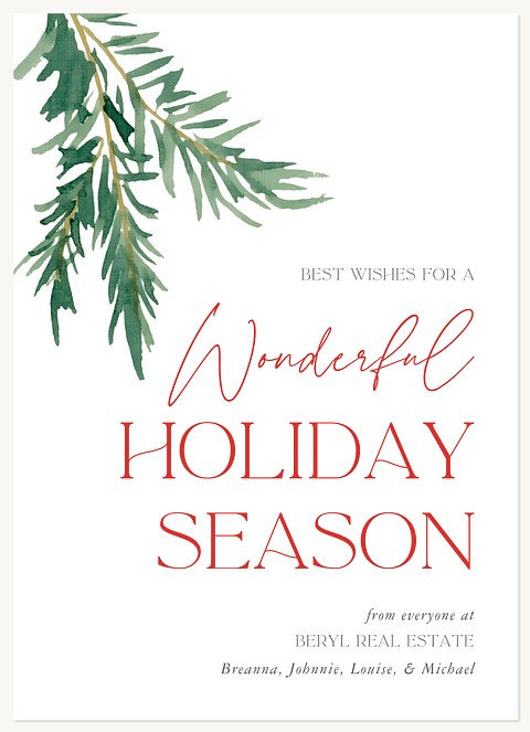 Festive Pine Business Holiday Cards