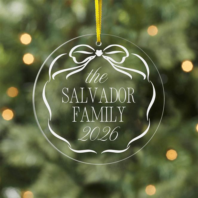 Charming Bow Personalized Ornaments