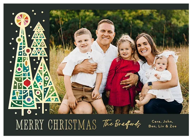 Stained Glass Personalized Holiday Cards
