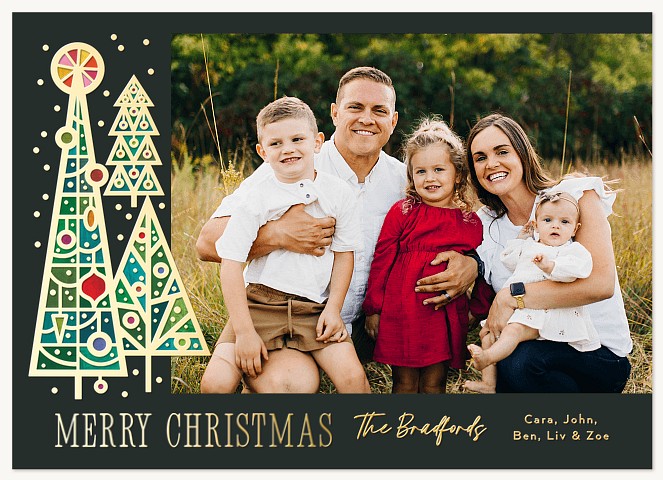 Stained Glass Personalized Holiday Cards