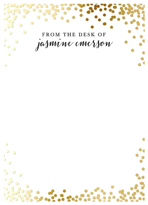 Shining Confetti  Stationery
