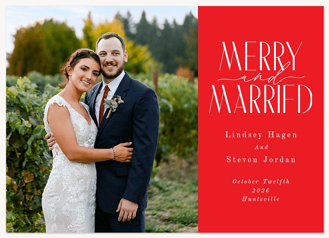 Married Bliss Personalized Holiday Cards