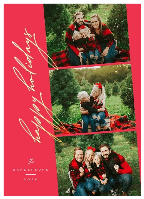 Minimalist Merriment Personalized Holiday Cards