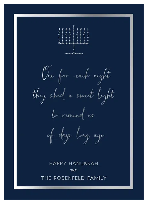 Shimmering Light Hanukkah Cards