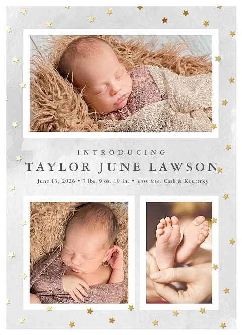 Stellar Introduction Baby Announcements