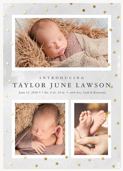 Stellar Introduction Baby Announcements