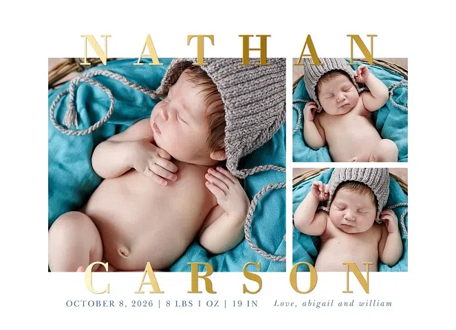 Modern Beginnings Baby Announcements