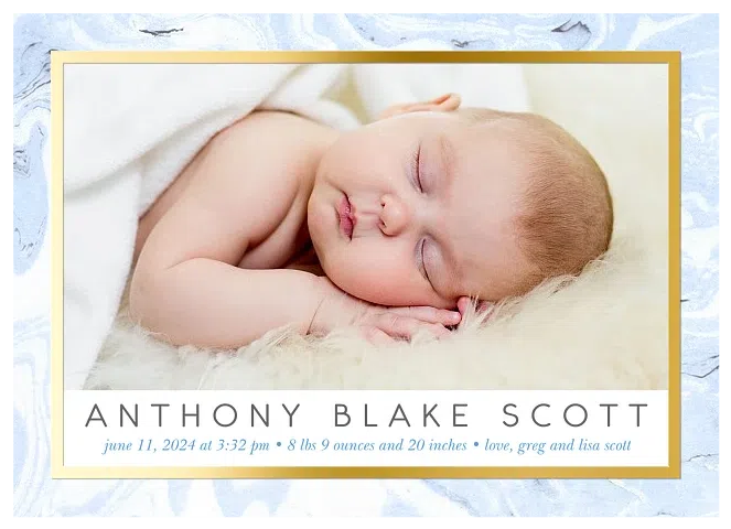 Marbled Gift   Baby Announcements