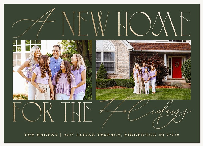 New Home Duo Personalized Holiday Cards