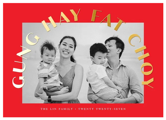 Half Circle Chinese New Year Cards