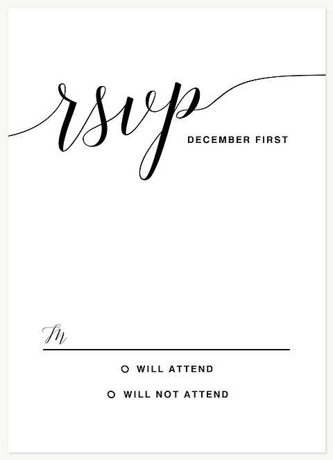 Plain & Simple Wedding RSVP Cards