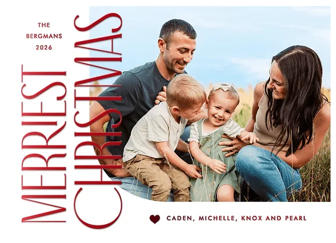 Modern Glamour Personalized Holiday Cards