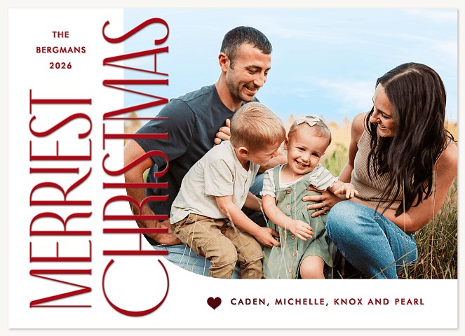 Modern Glamour Personalized Holiday Cards