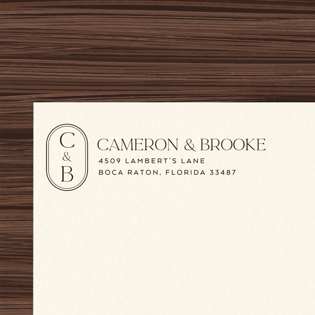 Oval Monogram | Custom Rubber Stamps