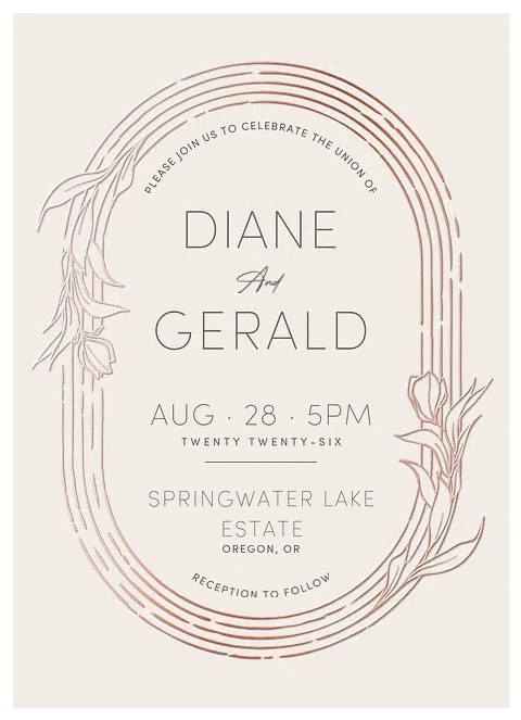 Fleur de Luxe Wedding Invitations