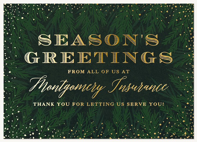 Shimmered Greetings Business Holiday Cards