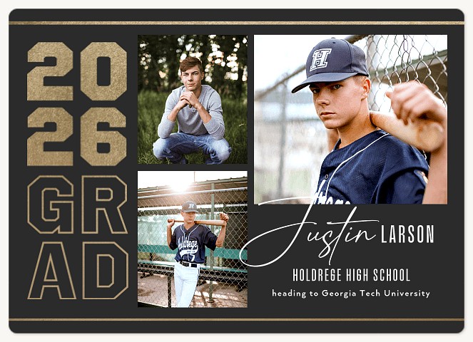 Sports Stack Graduation Cards